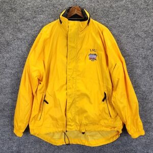 Vintage LSU Nokia Sugar Bowl Jacket Men's XL Yellow Hooded Windbreaker Y2K